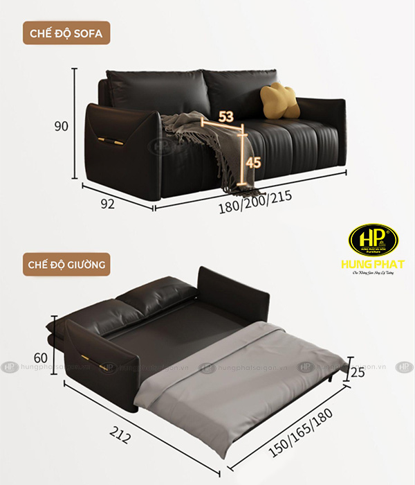 sofa bật ra thành giường hiện đại thông minh GD-27