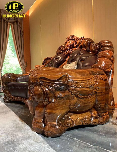 Bộ sofa cổ điển gỗ mun nhập khẩu KU-898
