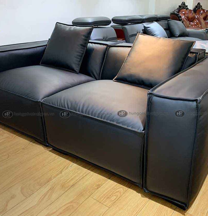 sofa da hiện đại H-54