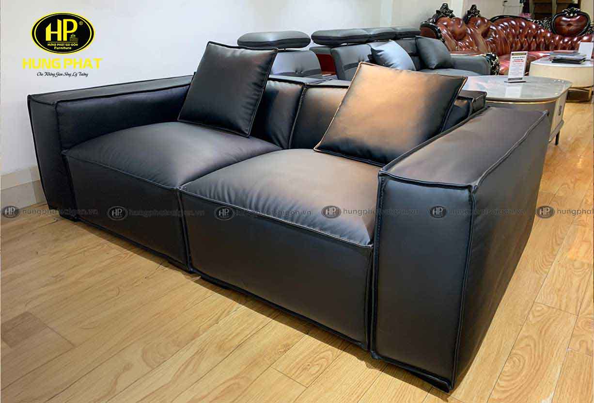 sofa da hiện đại H-54