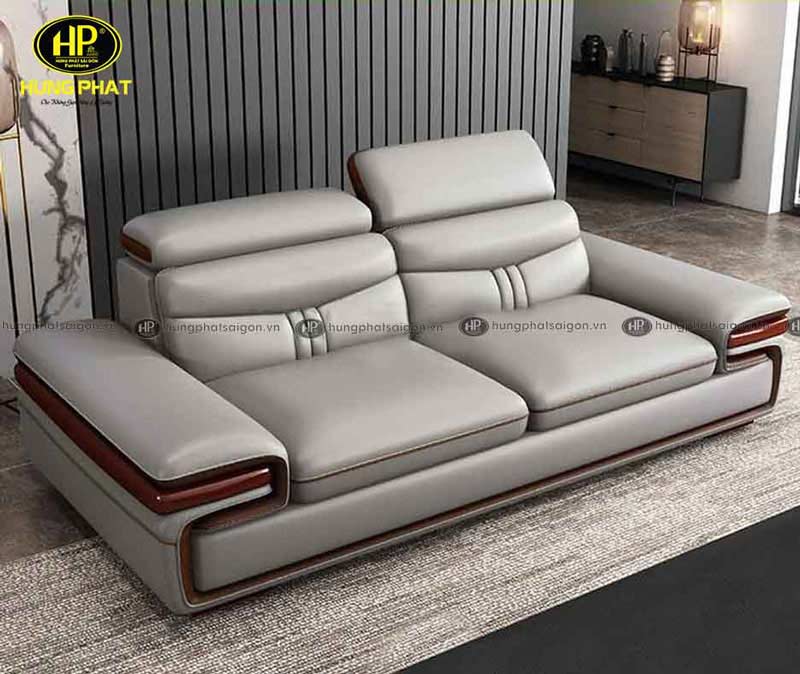 Sofa da màu xám trắng H-71