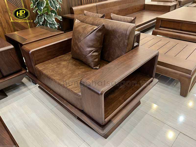 sofa gỗ óc chó tự nhiên nhập khẩu SV-031