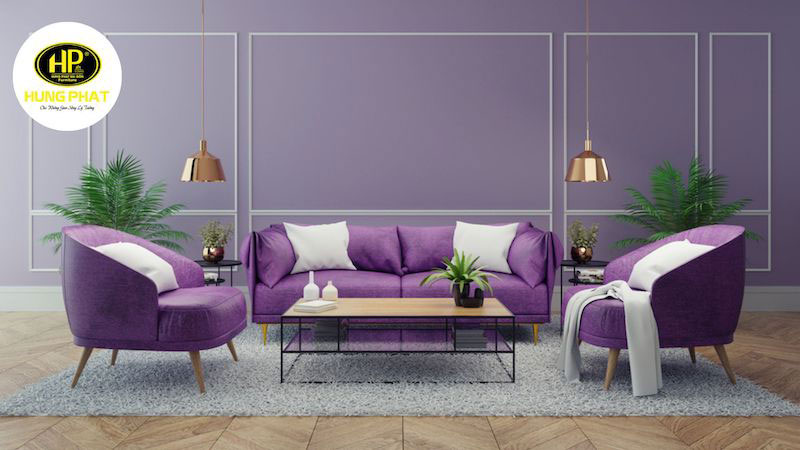Sofa màu tím cho người mệnh hỏa