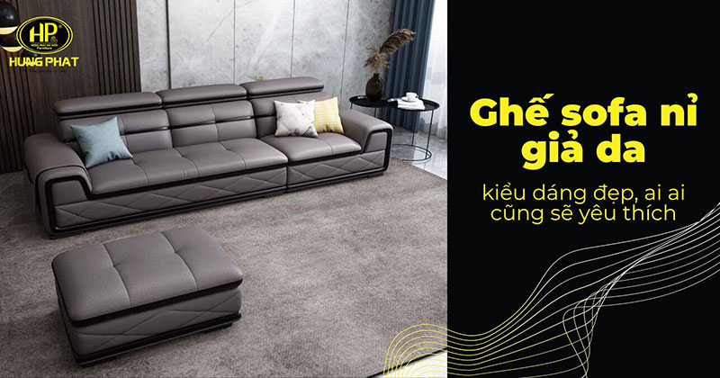 Sofa nỉ giả da