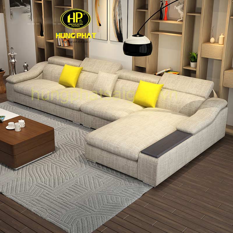 Sofa vải góc 3m hiện đại H-276