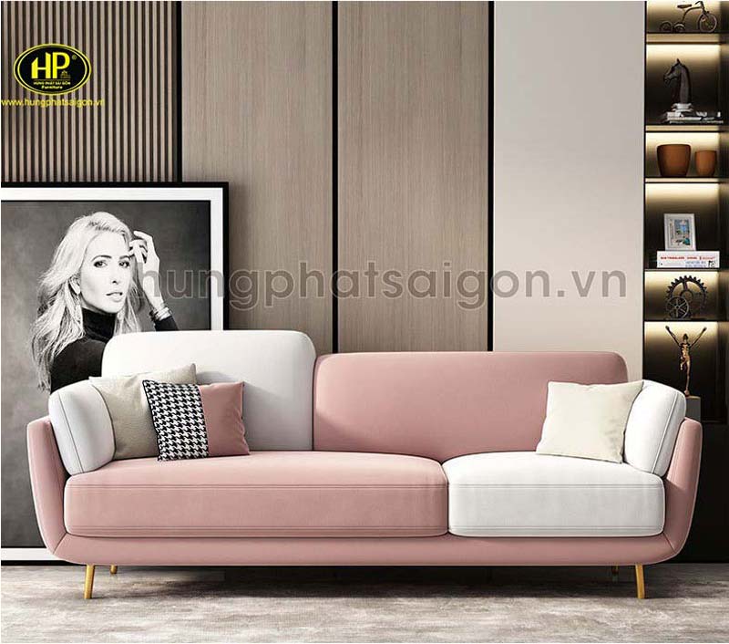 Sofa văng văn phòng vải nhung H-262