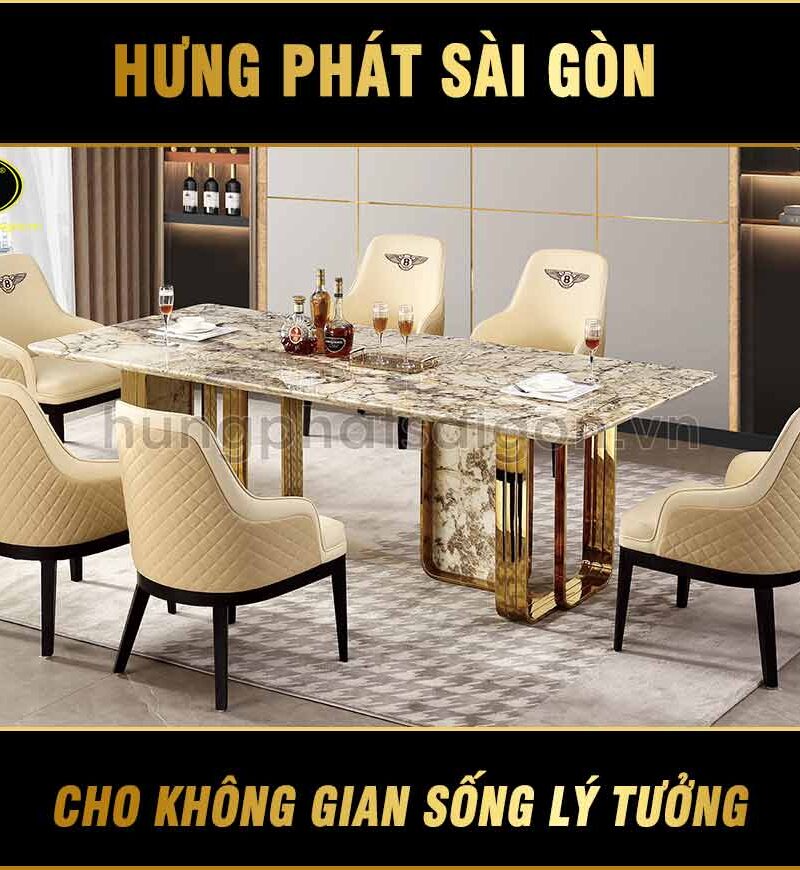 combo bàn ăn 6 ghế cao cấp bentley TP-2400-10