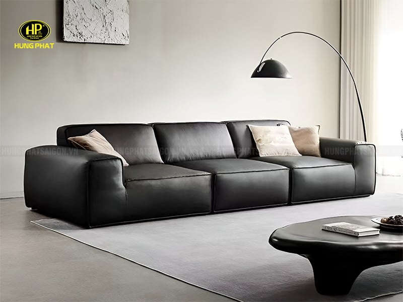 bàn ghế sofa da bò nguyên tấm nhập khẩu sf-da01