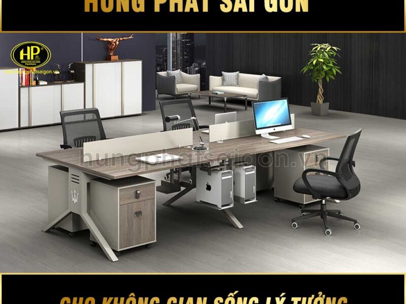 bàn làm việc nhân viên văn phòng 4 ghế BT-FLZZYZ-74K1