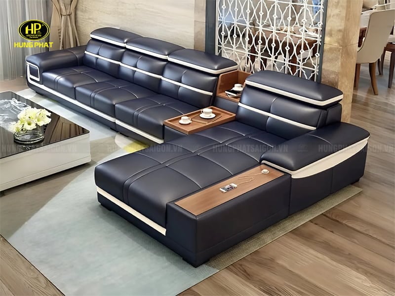 bộ ghế sofa da phòng khách cao cấp hd-09