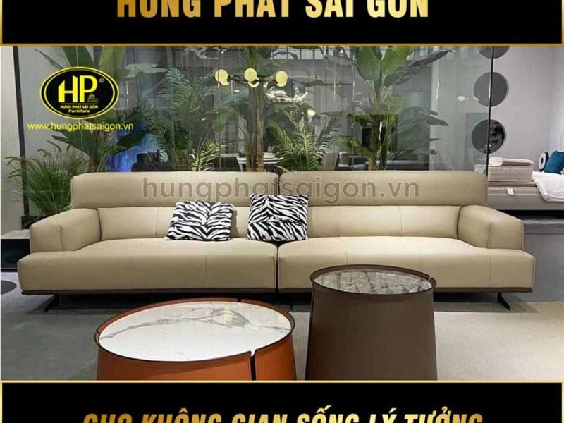 Bộ sofa băng da bò phòng khách NQ-2313