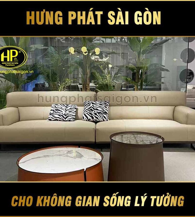 Bộ sofa băng da bò phòng khách NQ-2313