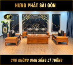 Bộ Sofa Gỗ Chân Hưu Hương Đá Hiện Đại HH-60