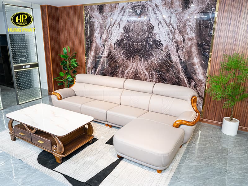 bộ sofa gỗ mun góc l wj110