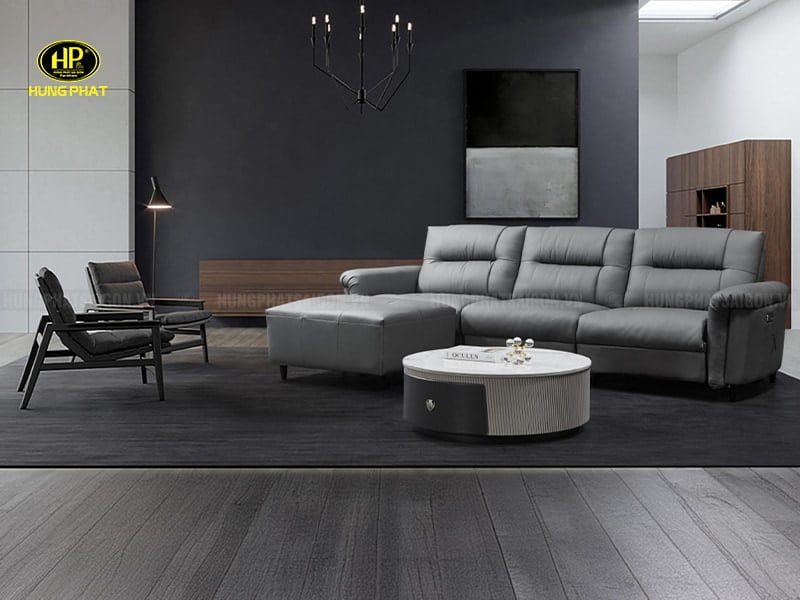 bộ sofa thư giãn da bò ý phòng khách cao cấp gc-302