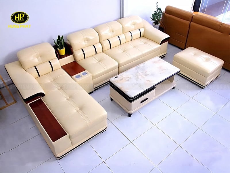 ghế sofa cao cấp chất liệu da hd-03