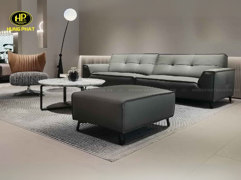 ghế sofa da bò nhập khẩu sang trọng ta-1127