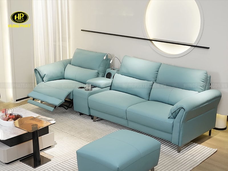 ghế sofa da bò ý thư giãn chỉnh điện gc 3017