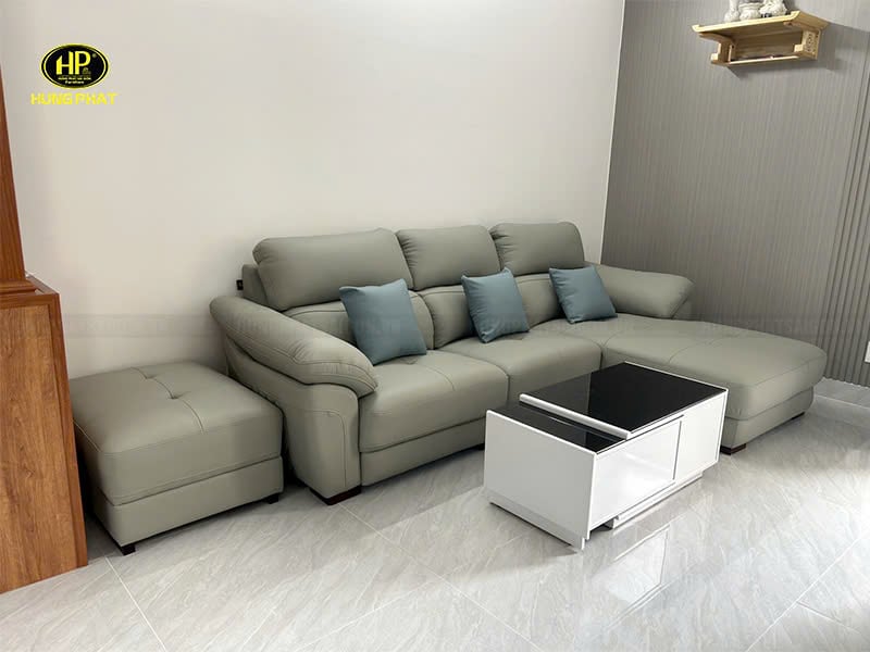 ghế sofa da lau được mực bút bi hv-911