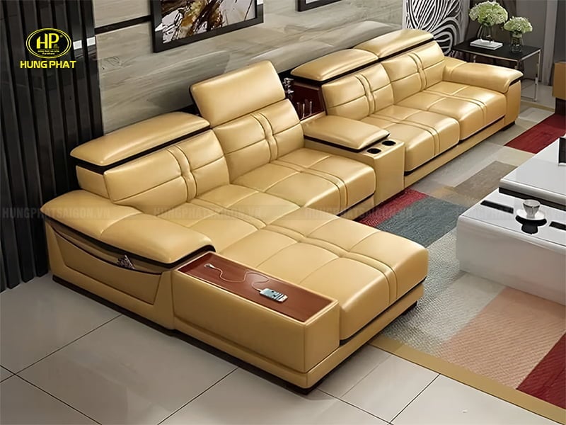 ghế sofa da phòng khách hiện đại hd-26