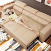 ghế sofa giường kéo chất liệu da mã g-06