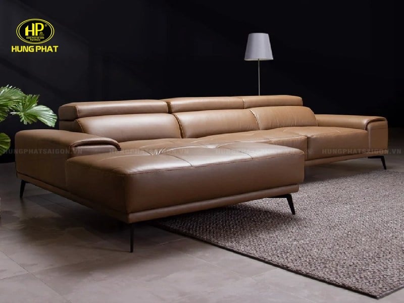 ghế sofa góc bọc da hàn quốc hiện đại hd-14