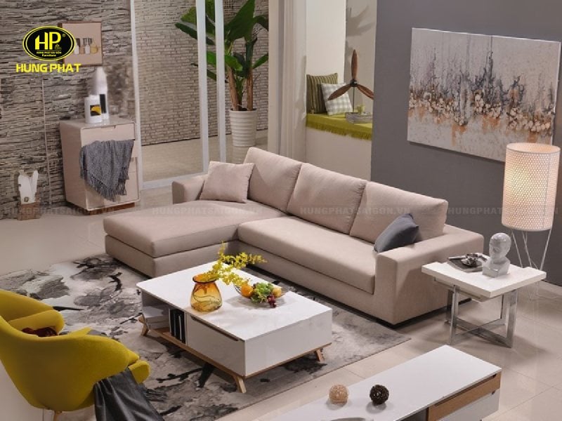 ghế sofa góc vải h-256