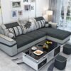 ghế sofa góc vải phối màu h-520