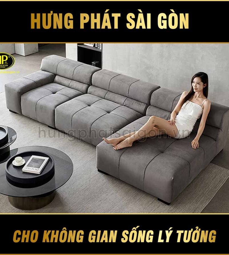 Ghế sofa vải cho phòng khách sang trọng H-111