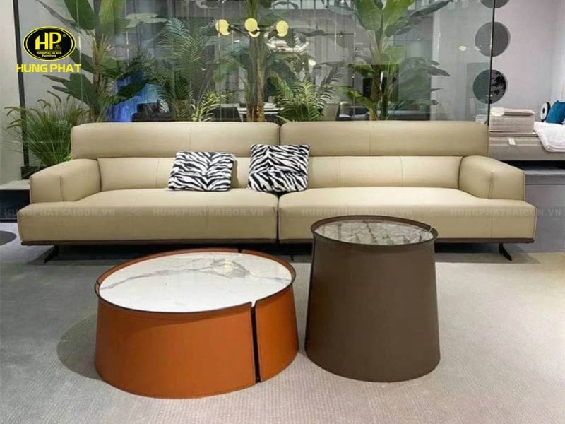 mẫu sofa băng da bò phòng khách nq-2313