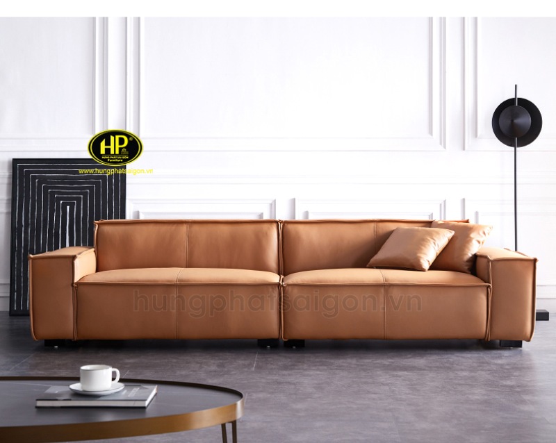 Sofa băng da tay vuông H-188