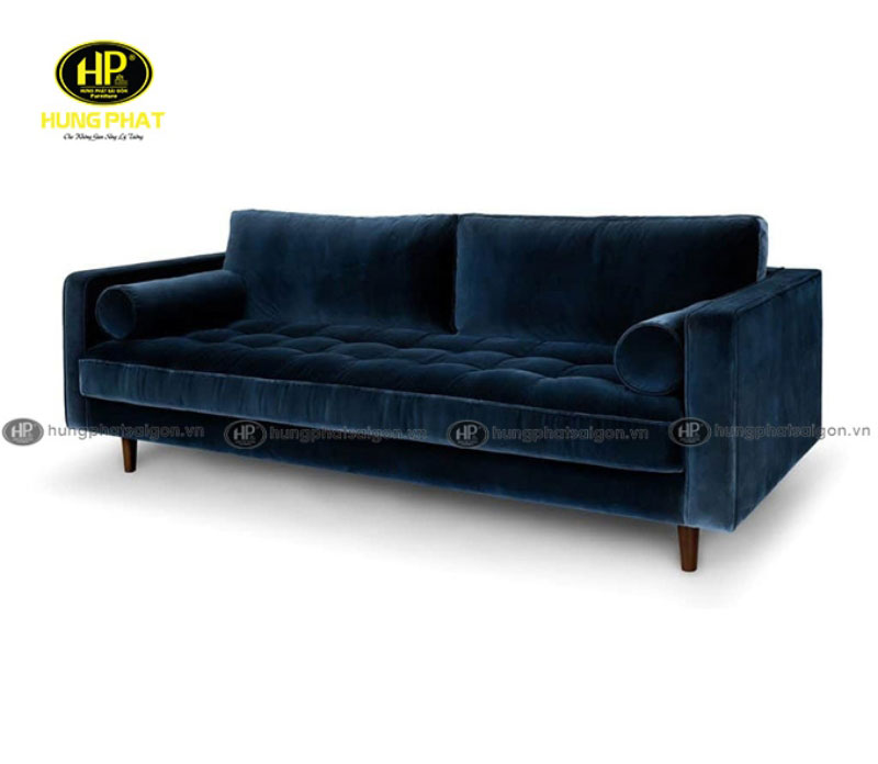 Sofa băng nhung xanh H-78