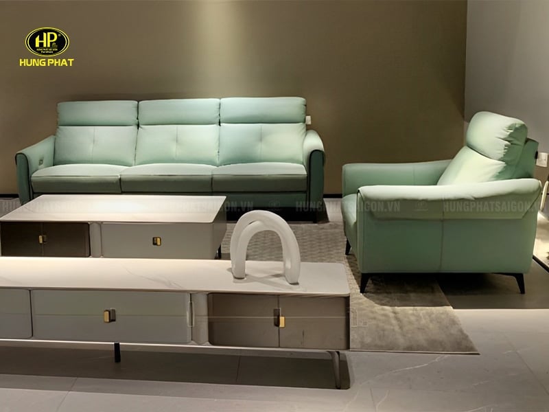 sofa băng thư giãn da bò nhập khẩu nk-c932
