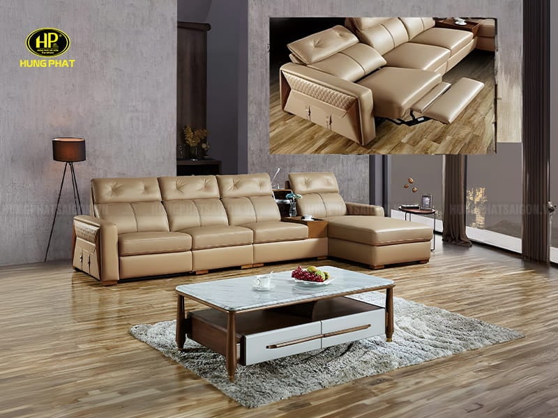 sofa da bò thư giãn nhập khẩu h-3025
