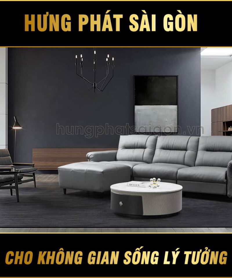 Sofa da bò ý phòng khách GC-302