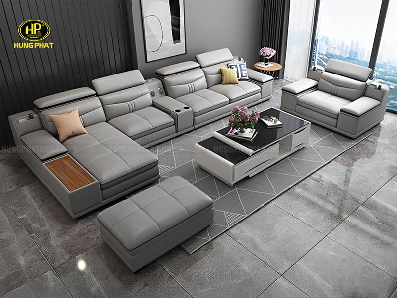 sofa da góc l cao cấp hd-61