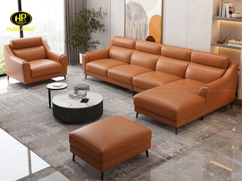 sofa da góc l hiện đại hd-92
