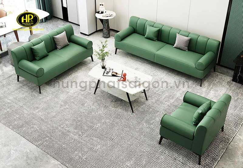 Sofa da màu xanh rêu HD-310