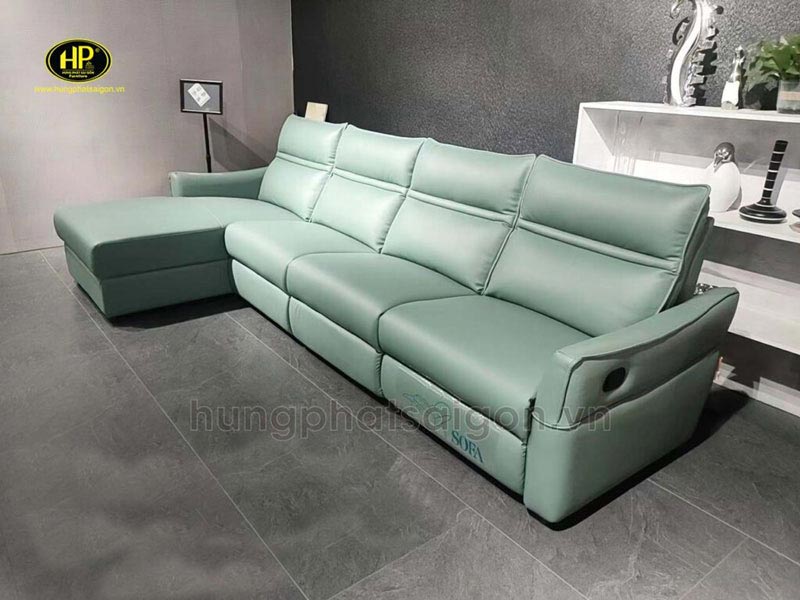 Sofa da màu xanh thư giãn Y11