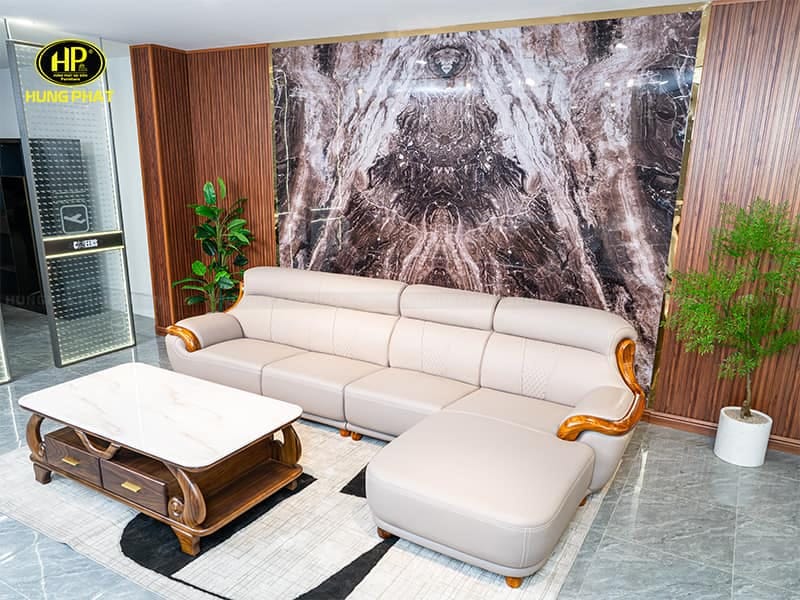 sofa gỗ mun góc l wj110