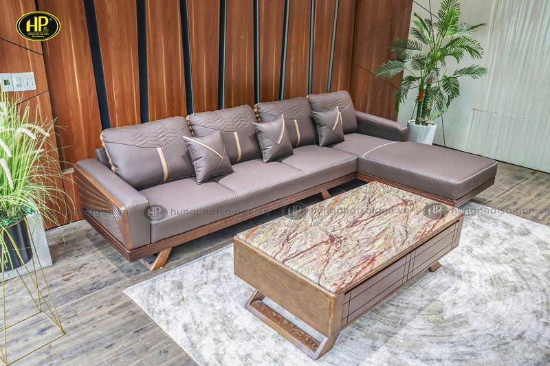 Sofa gỗ sồi Nga phòng khách HS-889