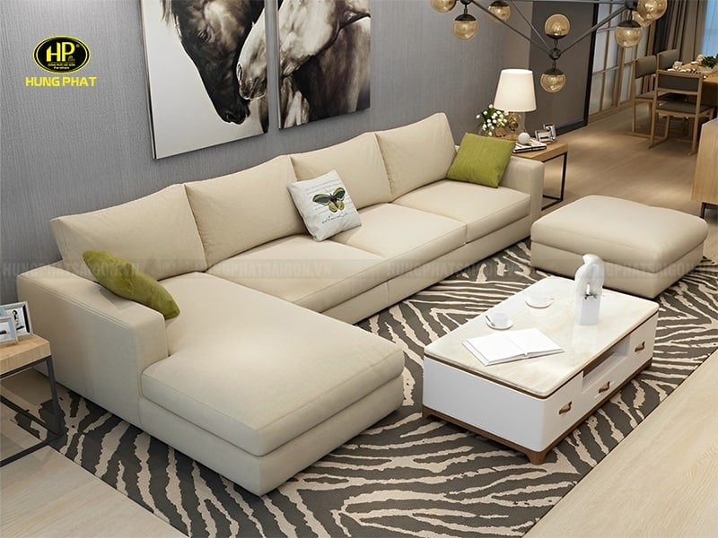 sofa góc l phòng khách sang trọng h-257