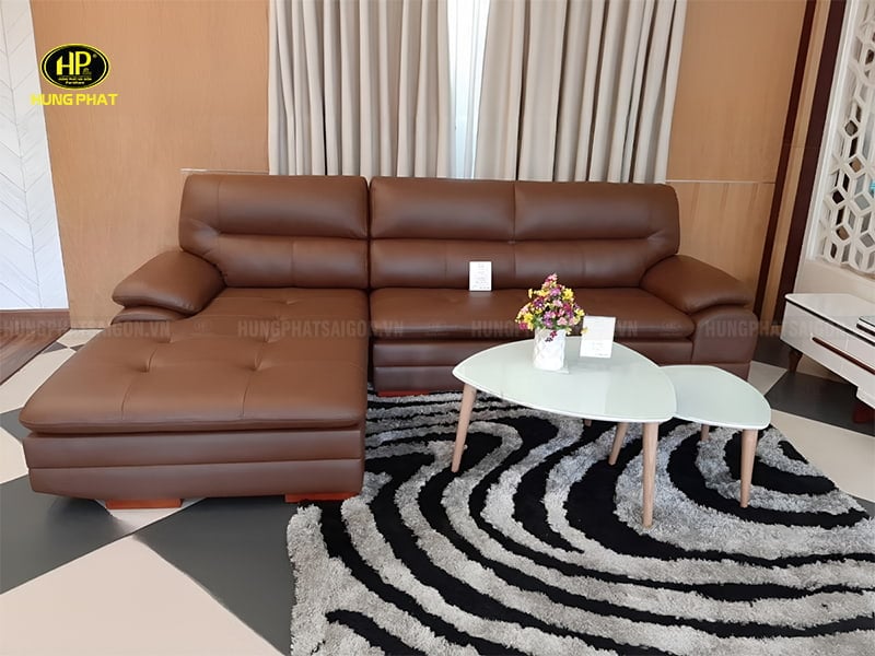 sofa nhập khẩu da công nghiệp hbd-421