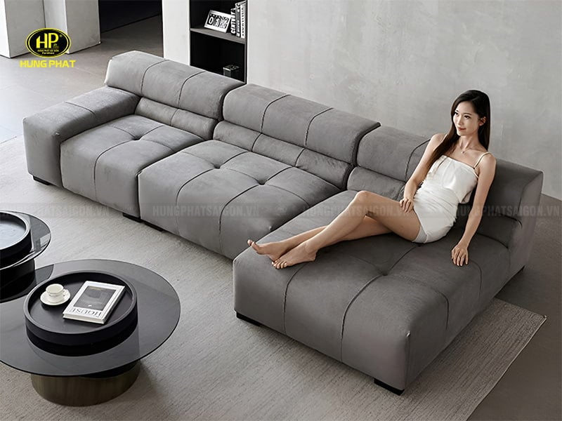 sofa vải phòng khách sang trọng h-111