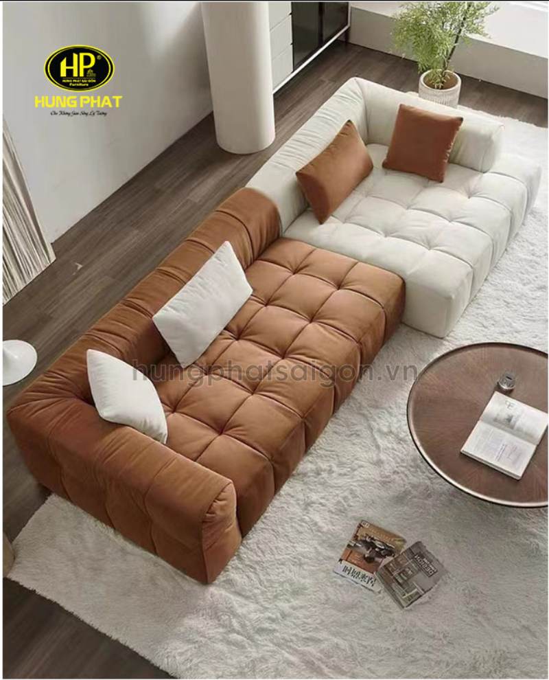 Sofa vải tay vuông J13