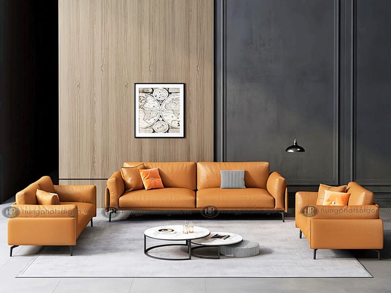 Bàn ghế sofa phòng khách nhỏ sang trọng H-312