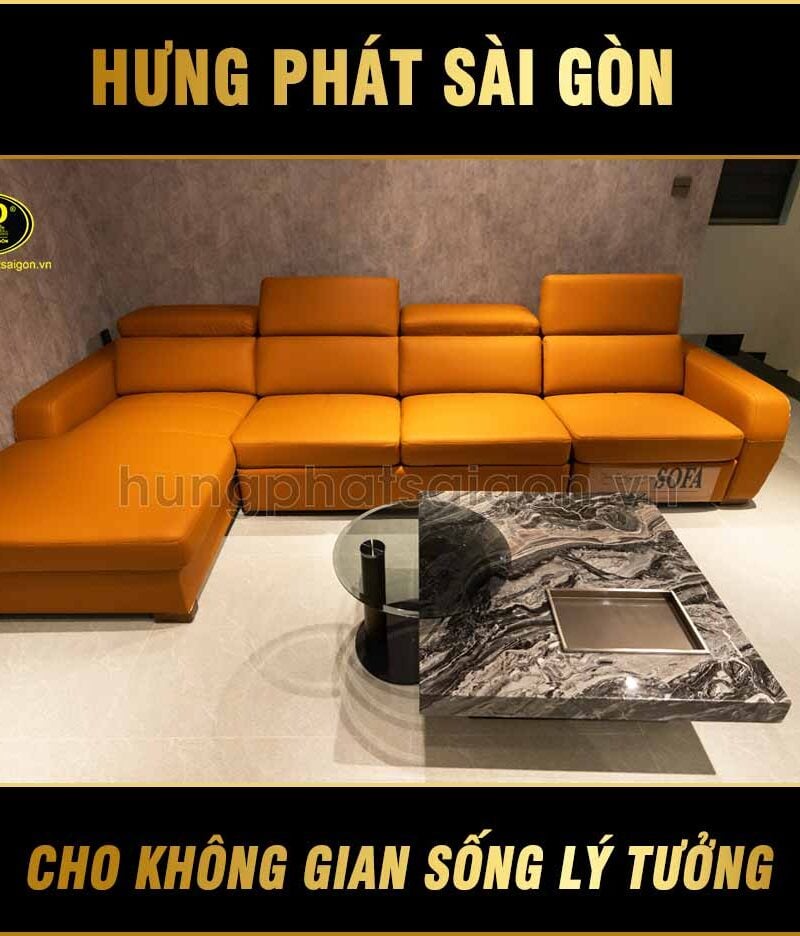 Ghế sofa da bò nhập khẩu góc L NK-8878C