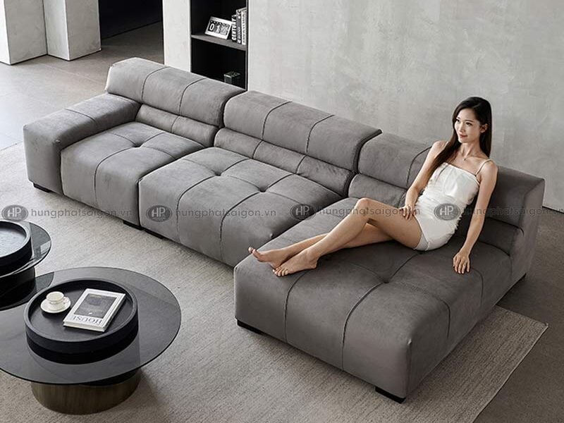 Ghế sofa vải phòng khách sang trọng H-111