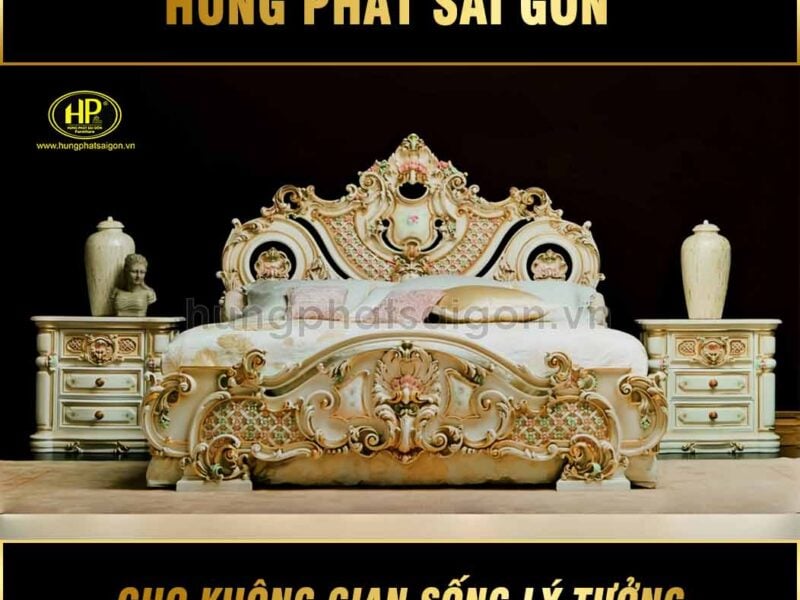 Giường Ngủ Tân Cổ Điển Phong Cách Hoàng Gia M-02