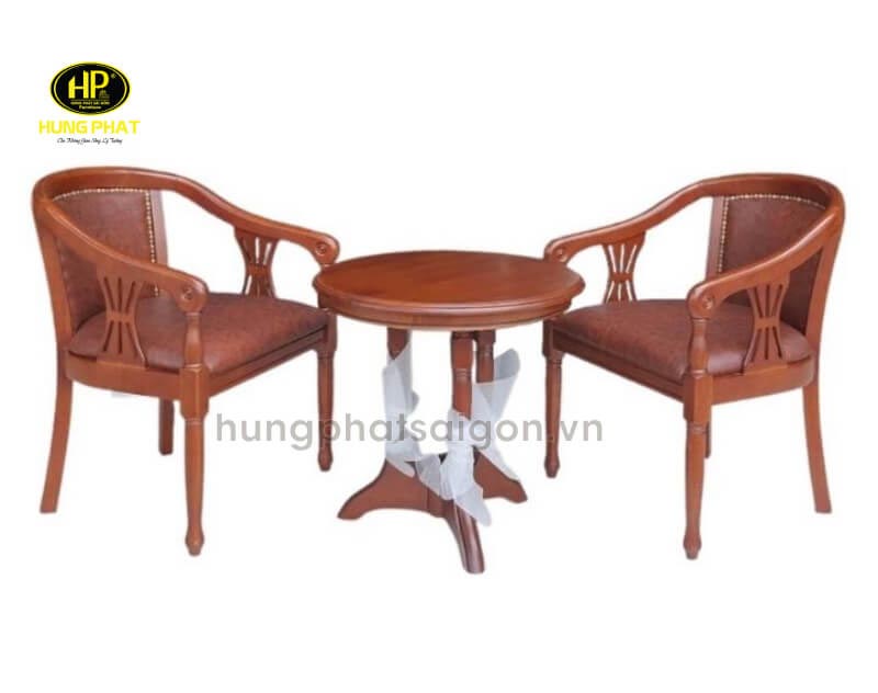 Mẫu bàn trà gỗ tràm 2 ghế